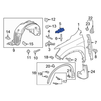 Honda OE - Rear Left Fender Bracket