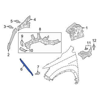 Honda OE - Left Fender Apron Brace