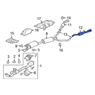 Honda OE - Left Exhaust Tail Pipe