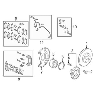 Honda OE - Front Suspension - Brake Components