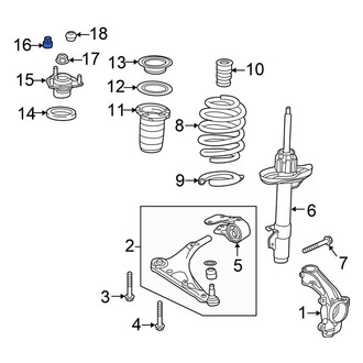Honda OE - Suspension Strut Mount Nut