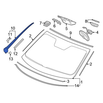 Honda OE - Front Left Windshield Molding