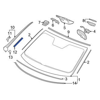 Honda OE - Windshield Molding Clip