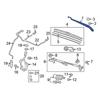 Honda OE - Front Left Wiper Arm