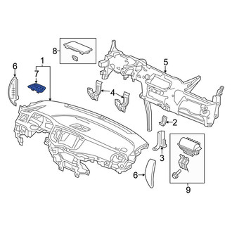 Honda OE - Left Dashboard Air Vent Trim