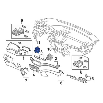 Honda OE - Left Inner Dashboard Air Vent