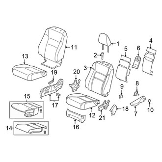 Honda OE - Seats & Tracks - Passenger Seat Components (With Power)