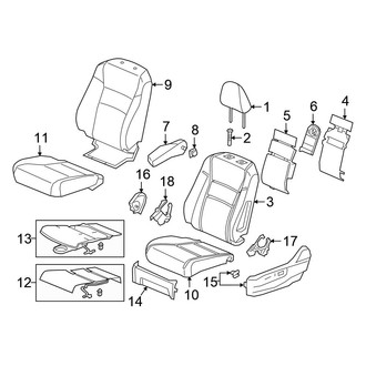 Honda OE - Seats & Tracks - Driver Seat Components (With Power)