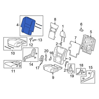 Honda OE - Rear Right Seat Back Cushion Cover
