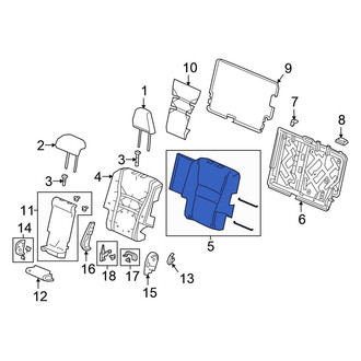 Honda OE - Rear Left Seat Back Cushion Cover