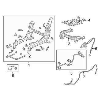 Honda OE - Seats & Tracks - Seats & Track Components (40% Side, Rear Seat)
