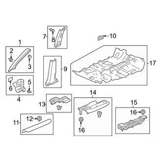 Honda OE - Pillars, Rocker & Floor - Interior Trim