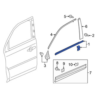 Honda OE - Front Left Door Belt Molding