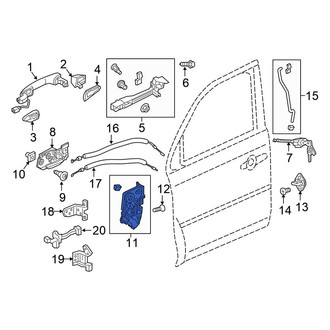 Honda OE - Front Left Door Latch Assembly