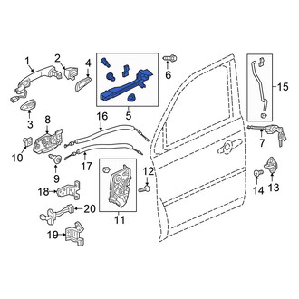 Honda OE - Front Left Exterior Door Handle Base
