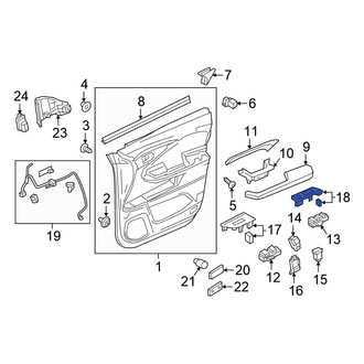 Honda OE - Front Left Door Switch Trim Panel