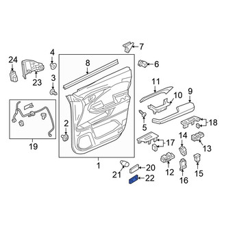 Honda OE - Front Door Interior Reflector