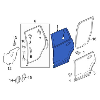 Honda OE - Rear Right Door Shell