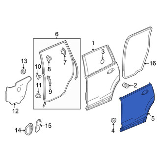 Honda OE - Rear Left Outer Door Outer Panel