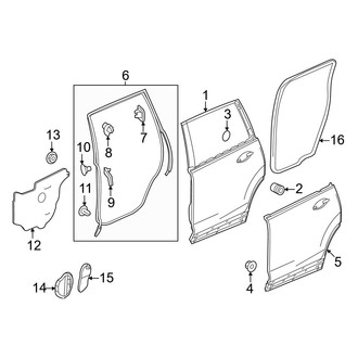 Honda OE - Rear Door - Door & Components