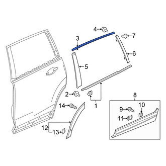 Honda OE - Rear Left Door Reveal Molding