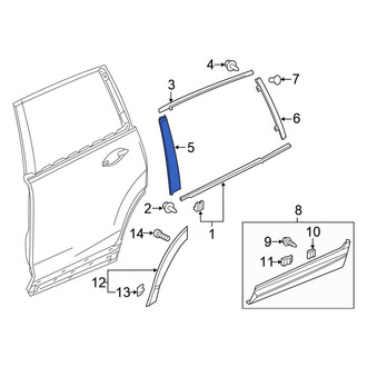 Honda OE - Rear Right Forward Door Applique