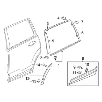 Honda OE - Rear Door - Exterior Trim