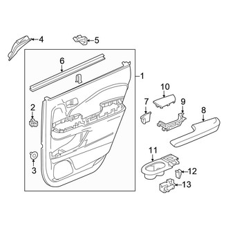 Honda OE - Rear Door - Interior Trim (W/O Sun Shade)