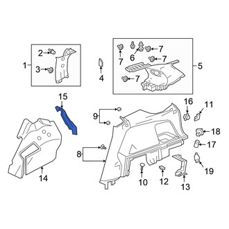 Honda OE - Rear Right Interior Quarter Panel Trim Panel Insulator
