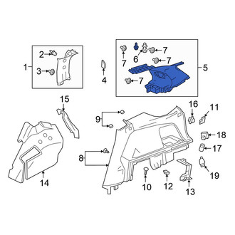 Honda OE - Left Body D-Pillar Trim Panel