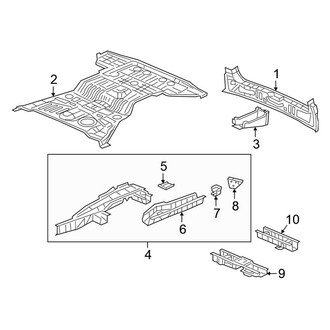 Honda OE - Rear Body & Floor - Floor & Rails