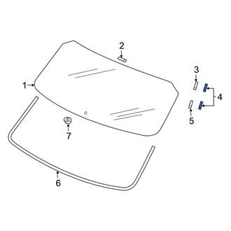 Honda OE - Inner Back Glass Clip
