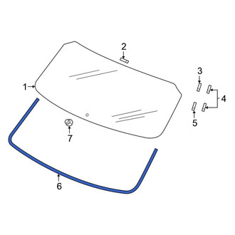Honda OE - Liftgate Glass Seal
