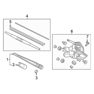 Honda OE - Lift Gate - Wiper & Washer Components