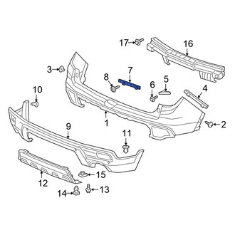 Honda OE - Rear Left Inner Bumper Cover Support Rail