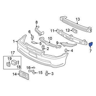 Honda OE - Front Bumper Cover Spacer