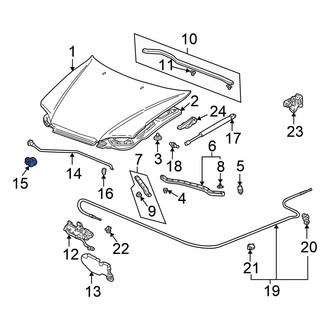 Honda OE - Hood Prop Rod Retainer