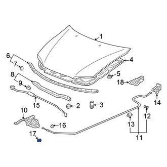 Honda OE - Hood Prop Rod Retainer