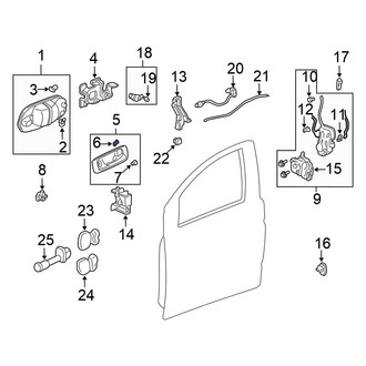 Honda OE - Rear Left Inner Door Handle Link Clip