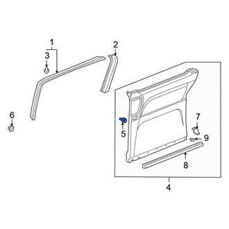 Honda OE - Lower Sliding Door Weatherstrip Clip