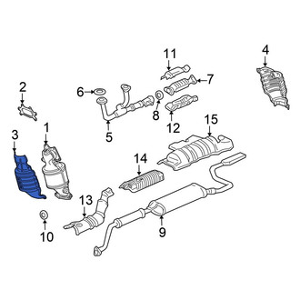 Honda OE - Front Outer Exhaust Manifold Heat Shield