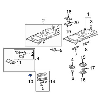 Honda OE - Sun Visor Holder