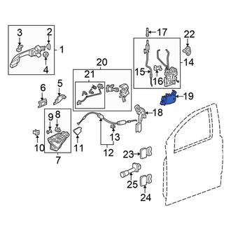 Honda OE - Front Right Door Lock Actuator Motor
