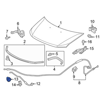Honda OE - Hood Prop Rod Grommet