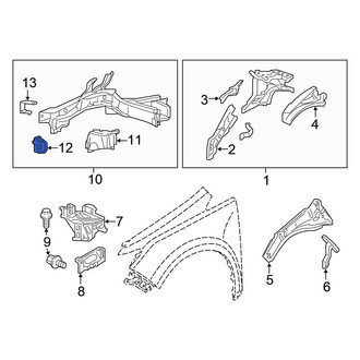 Honda OE - Right Bumper Impact Absorber Bracket