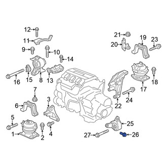 Honda OE - Front Right Seat Track Cover Bolt