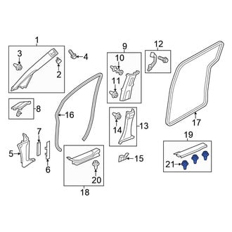 Honda OE - Lower Quarter Panel Trim Panel Clip