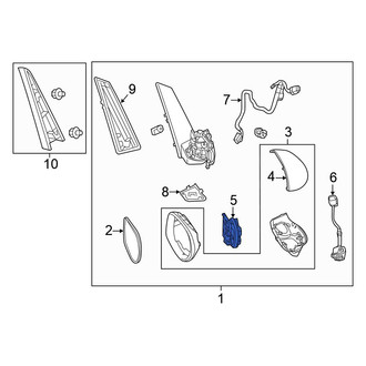 Honda OE - Front Right Door Mirror Drive Motor