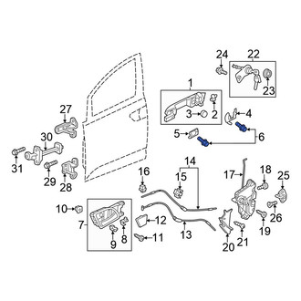 Honda OE - Rear Outer Exterior Door Handle Bolt
