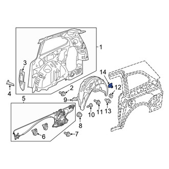 Honda OE - Quarter Panel Splash Shield Grommet